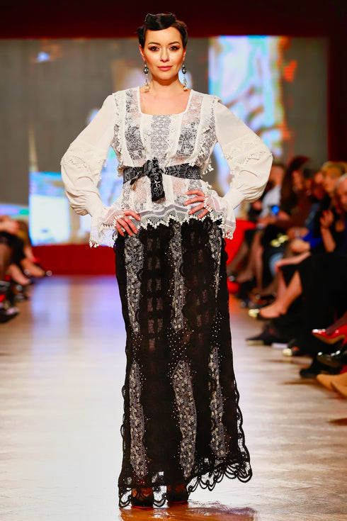 Fusta organza cu perle RM-7